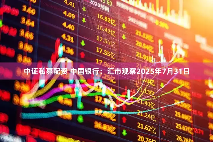 中证私募配资 中国银行：汇市观察2025年7月31日